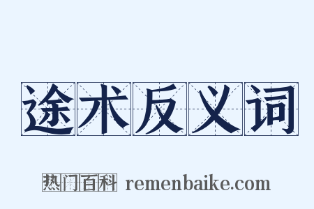 途术反义词是什么意思的图片